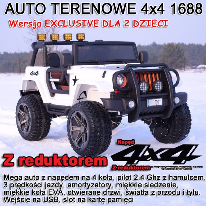 Jeep Monster auto na akumulator dla dziecka 4x4